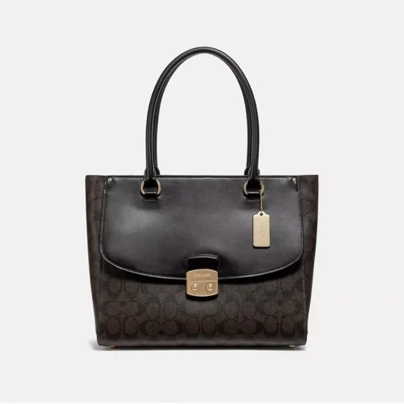 Coach Avary Tote In Signature Canvas Handbag - Picture 1 of 15